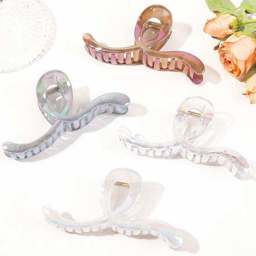 Hair Claw Clips, Plastic, AB color plated, for woman, more colors for choice, Sold By PC