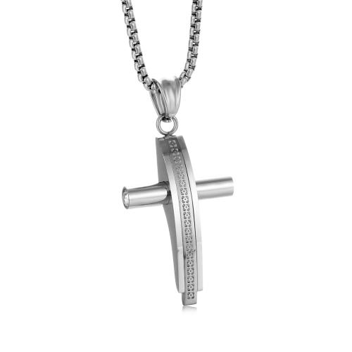 Titanium Steel Pendants Cross plated Sold By PC