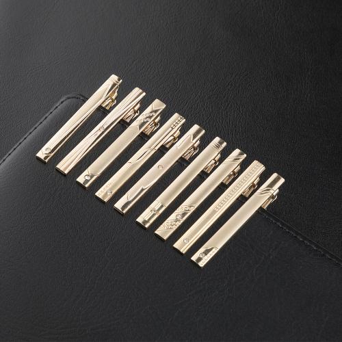 Pince à cravate, fer, Placage, unisexe & styles différents pour le choix & pavé de micro zircon, doré, Vendu par PC