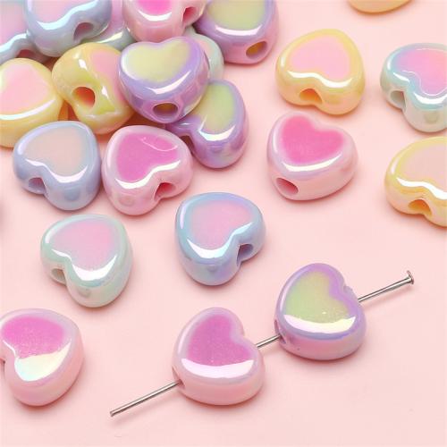 Plated Acrylic Beads, colorful plated, DIY, more colors for choice, 5PCs/Bag, Sold By Bag