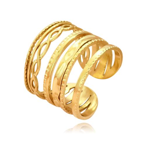Vinger Ring in edelstaal, 304 roestvrij staal, mode sieraden & voor vrouw & hol, meer kleuren voor de keuze, Verkocht door PC