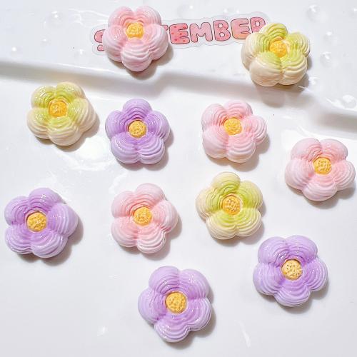 Hair Accessories DIY Findings, Resin, Flower, epoxy gel, more colors for choice, 10PCs/Lot, Sold By Lot