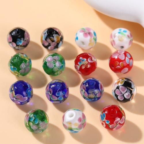 Fashion Glass Beads, Round, fashion jewelry & DIY, more colors for choice, 12mm, Sold By PC