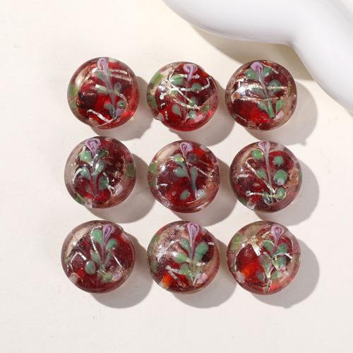 Fashion Glass Beads Flat Round fashion jewelry & DIY mixed colors 20mm Sold By PC