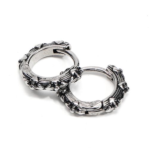 Stainless Steel Huggie Hoop Earring, 304 Stainless Steel, fashion jewelry & Unisex, original color, 14x11x2.70mm, Sold By PC
