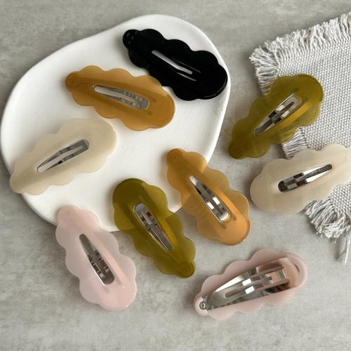 Hair Snap Clips Plastic with Zinc Alloy Cloud handmade for woman & hollow Sold By PC
