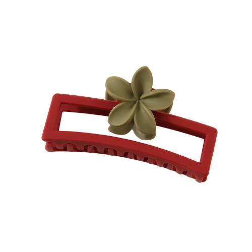 Hair Claw Clips, Plastic, Rectangle, stoving varnish, for woman & hollow, more colors for choice, Sold By PC