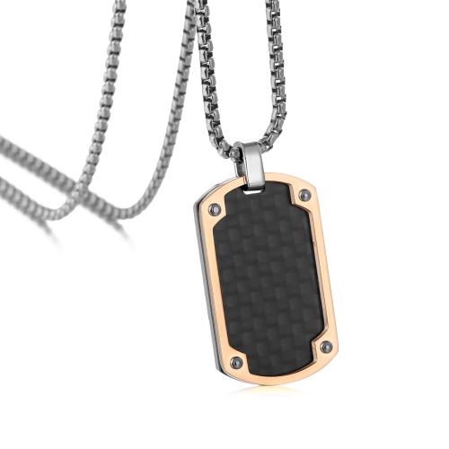 Titanium Steel Pendants, with Carbon Fibre, plated, different styles for choice, more colors for choice, Sold By PC
