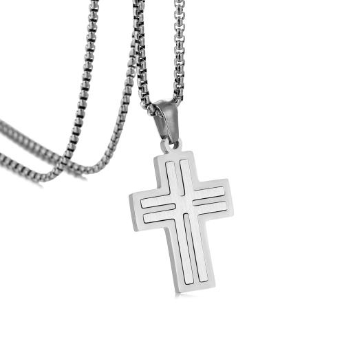 Titanium Steel Pendants Cross plated Sold By PC