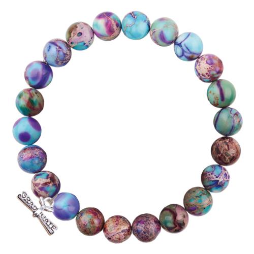 Stainless Steel Jewelry Bracelet 304 Stainless Steel with Impression Jasper handmade Unisex mixed colors Length 16 cm Sold By PC