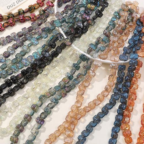 Fashion Glass Beads, Flower, fashion jewelry & DIY, more colors for choice, 14x10mm, 10PCs/Bag, Sold By Bag