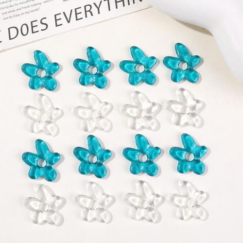 Lampwork Beads, Flower, fashion jewelry & DIY & hollow, more colors for choice, 19x17mm, Sold By PC