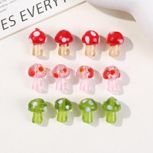 Lampwork Beads, mushroom, fashion jewelry & DIY, more colors for choice, 16x11mm, Sold By PC