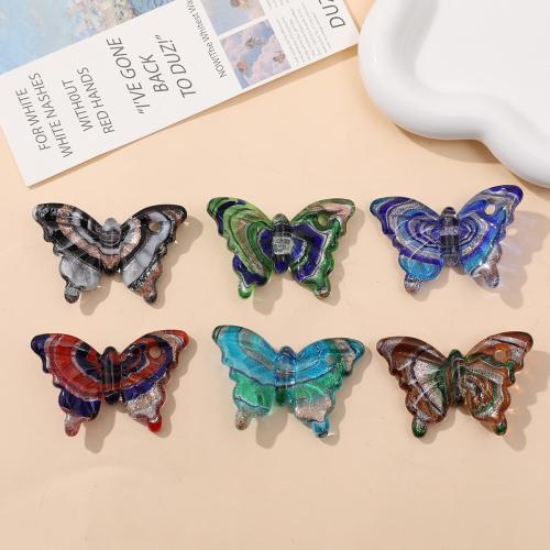 Perles murano animaux, chalumeau, papillon, bijoux de mode & DIY, plus de couleurs à choisir, 38x60mm, Vendu par PC