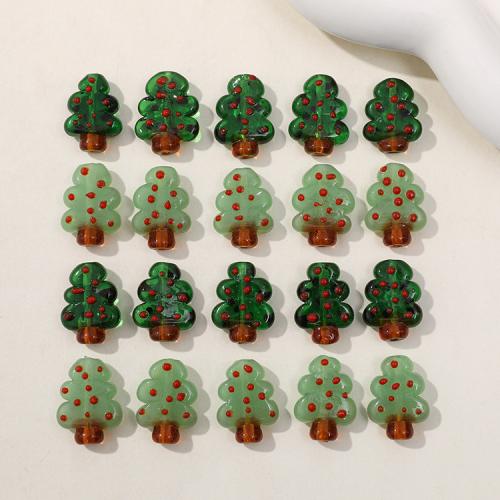 Christmas Lampwork Beads Christmas Tree fashion jewelry & DIY Sold By PC