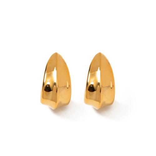 Brass Stud Earring, fashion jewelry & for woman, more colors for choice, 15x30mm, Sold By Pair