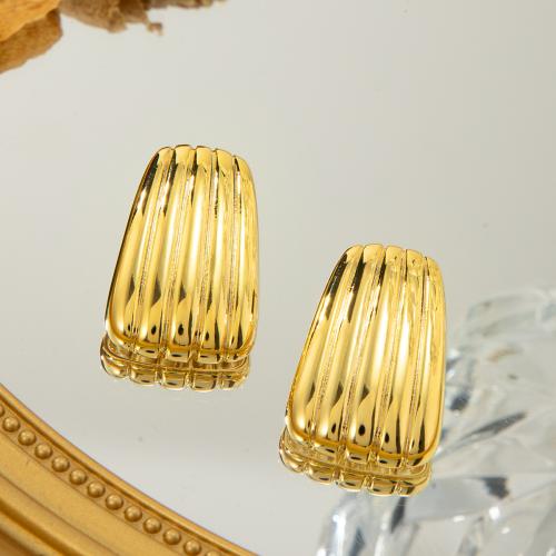 Brass Stud Earring, fashion jewelry & for woman, more colors for choice, 20x30mm, Sold By Pair