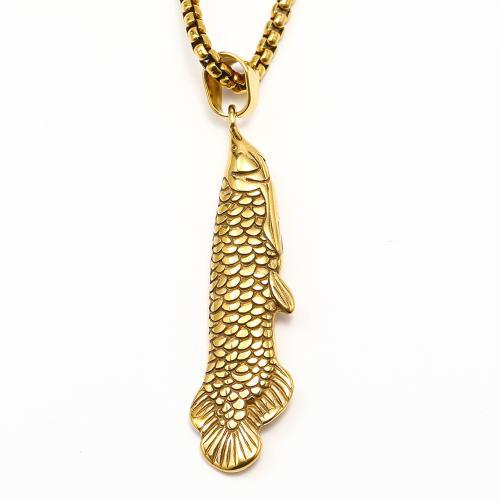 Edelstahl Schmuck Halskette, 304 Edelstahl, Fisch, Modeschmuck & unisex & verschiedene Stile für Wahl, keine, verkauft von PC