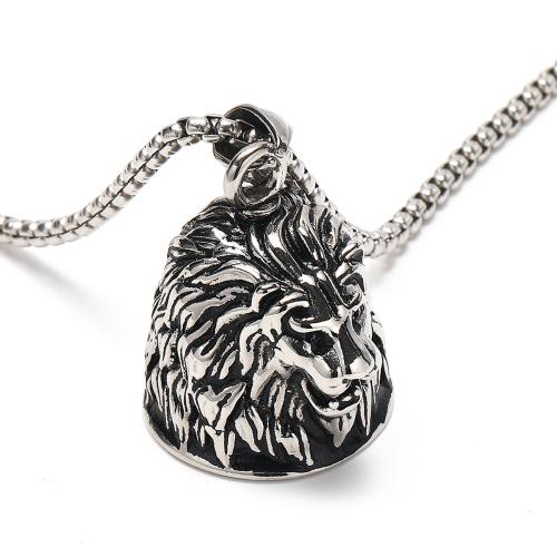 Stainless Steel Jewelry Necklace 304 Stainless Steel Lion punk style & for man Sold By PC