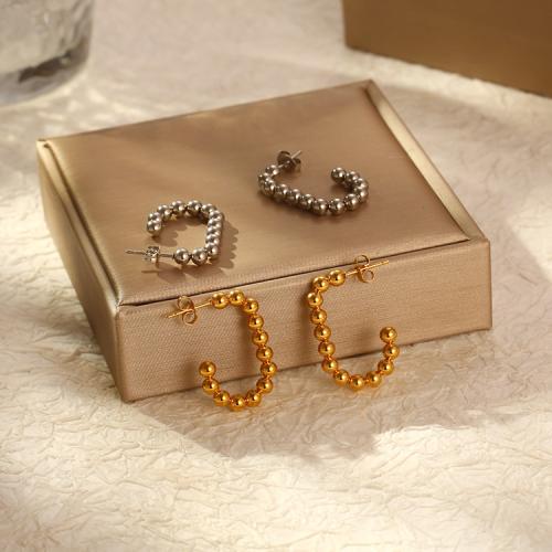 Stainless Steel Stud Earrings 304 Stainless Steel plated for woman Sold By Pair