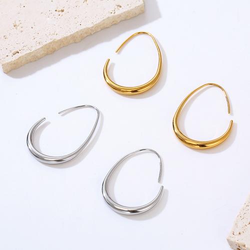 Stainless Steel Drop Earring 304 Stainless Steel egg plated for woman Sold By Pair