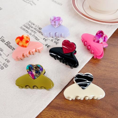 Hair Claw Clips, Acetate, fashion jewelry, more colors for choice, 55x35mm, Sold By PC