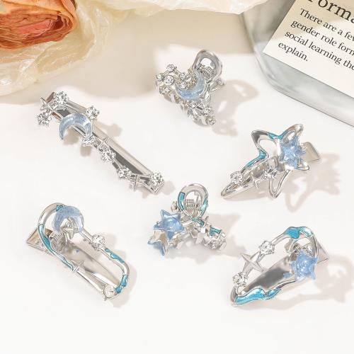 Alligator Hair Clip Zinc Alloy & for woman silver color Sold By PC