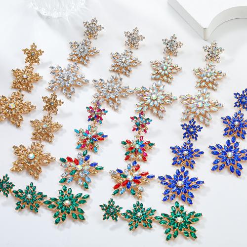 Resin Earring, with Acrylic, Flower, fashion jewelry & for woman, more colors for choice, 97x42mm, Sold By Pair