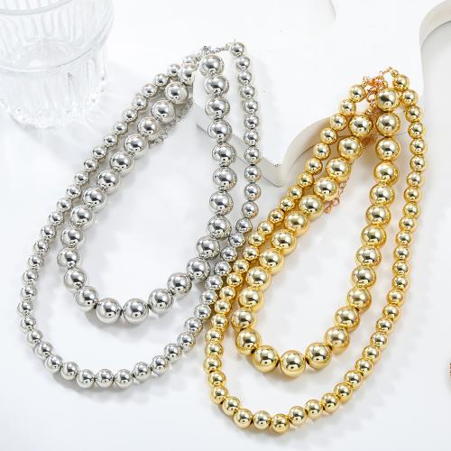 Zinc Alloy Jewelry Necklace with Copper Coated Plastic with 7.2cm extender chain plated 2 pieces & fashion jewelry & for woman Length 48 cm 59 cm Sold By Set