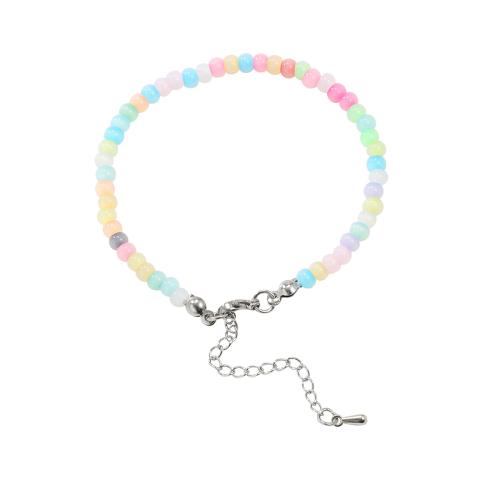 Resin Bracelets Zinc Alloy with Resin with 5.2cm extender chain handmade fashion jewelry & for woman multi-colored Length 17 cm Sold By PC