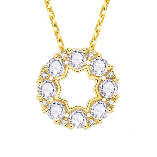 Cubic Zircon Micro Pave Brass Necklace with 5CM extender chain plated micro pave cubic zirconia & for woman Length Approx 40 cm Sold By PC