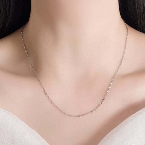 Messing Halskette, mit Verlängerungskettchen von 5CM, plattiert, für Frau, keine, Länge:ca. 40 cm, verkauft von PC