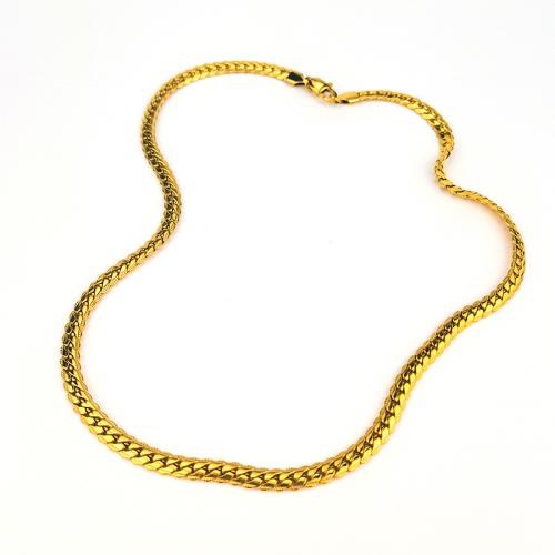 Stainless Steel Chain halskæde, 304 rustfrit stål, forgyldt, forskellig størrelse for valg & for kvinde, flere farver til valg, Solgt af PC