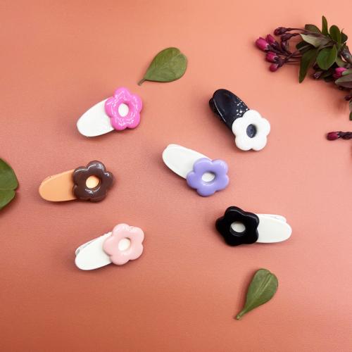 Alligator Hair Clip, Resin, stoving varnish, for children, more colors for choice, 40x16mm, Sold By PC