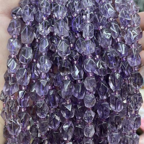 Natural Amethyst Beads, Nuggets, fashion jewelry & DIY, purple, Length about 8-12mm, Sold Per Approx 38 cm Strand