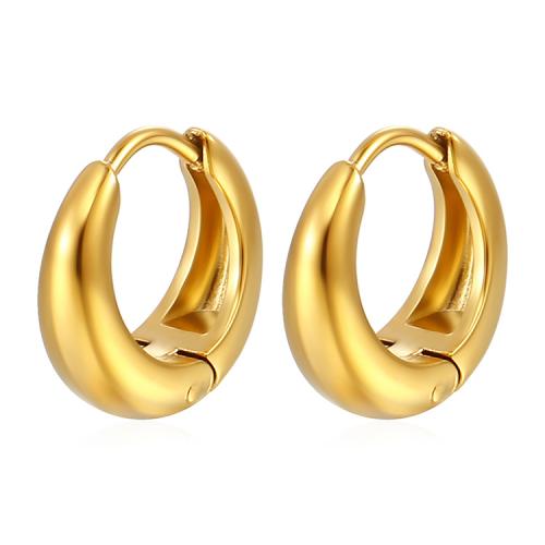 Stainless Steel Huggie Hoop Earring 304 Stainless Steel Vacuum Ion Plating fashion jewelry & for woman Sold By Pair