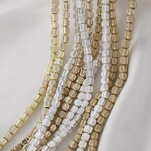 Perles hématites amagnétiques, Hématite, Placage, bijoux de mode & DIY, plus de couleurs à choisir, 4mm, Environ 110PC/brin, Vendu par brin