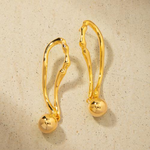 Brass Stud Earring, fashion jewelry & for woman, more colors for choice, 18x65mm, Sold By Pair