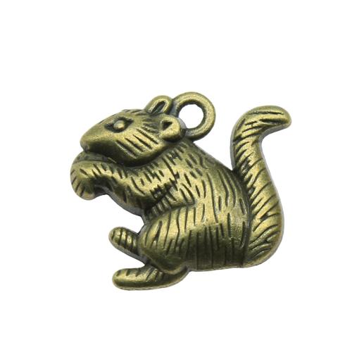 Tibetan Style Animal Pendants, Squirrel, DIY, 18x19mm, Approx 20PCs/Bag, Sold By Bag