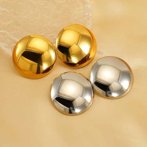 Stainless Steel Stud Earrings 304 Stainless Steel Vacuum Ion Plating fashion jewelry & for woman 34mm Sold By Pair
