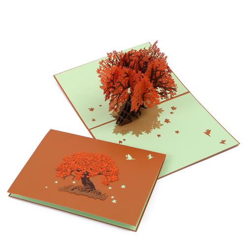 Greeting Card, Paper, handmade, 3D effect, more colors for choice, 150x200mm, Sold By PC