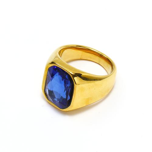 Cubic Zirconia nerezové prst prsten, 304 Stainless Steel, s Cubic Zirconia, módní šperky & unisex & různé velikosti pro výběr, více barev na výběr, Prodáno By PC