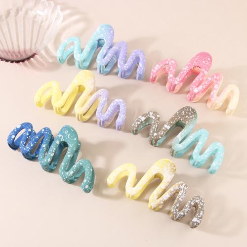 Hair Claw Clips, Plastic, stoving varnish, gradient color & for woman, more colors for choice, 130x65mm, Sold By PC