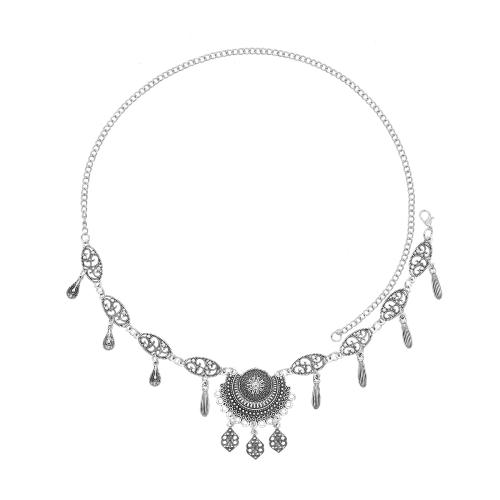 Tibetan Style Frontlet, fashion jewelry & for woman, silver color, Length:24.8 Inch, Sold By PC