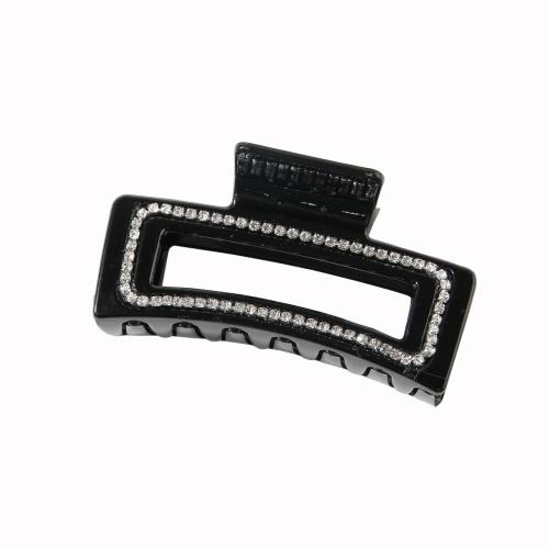 Hair Claw Clips Resin Rectangle handmade for woman & with rhinestone & hollow Sold By PC