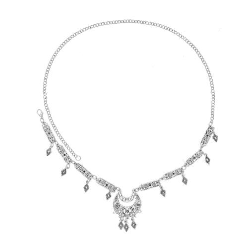Tibetan Style Frontlet, fashion jewelry & for woman, silver color, Length:26 Inch, Sold By PC