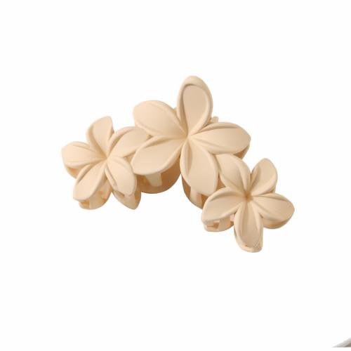Hair Claw Clips Plastic Flower stoving varnish for woman & frosted Sold By PC