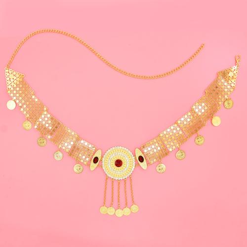 Body Chain Jewelry Zinc Alloy plated & for woman & with rhinestone gold Sold By PC