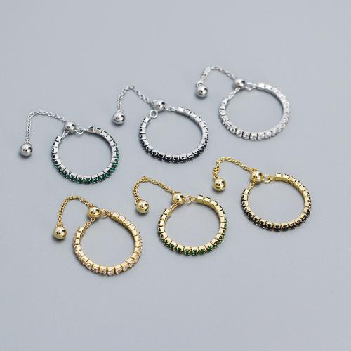 Zirkonia Micro Pave Sterling Silber Ringe, 925 Sterling Silber, Micro pave Zirkonia & für Frau, keine, Größe:6, verkauft von PC