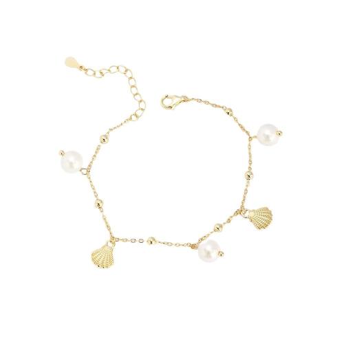 925 Sterling Silver Bangle Bracelet with Plastic Pearl with 3CM extender chain for woman Length Approx 16 cm Sold By PC
